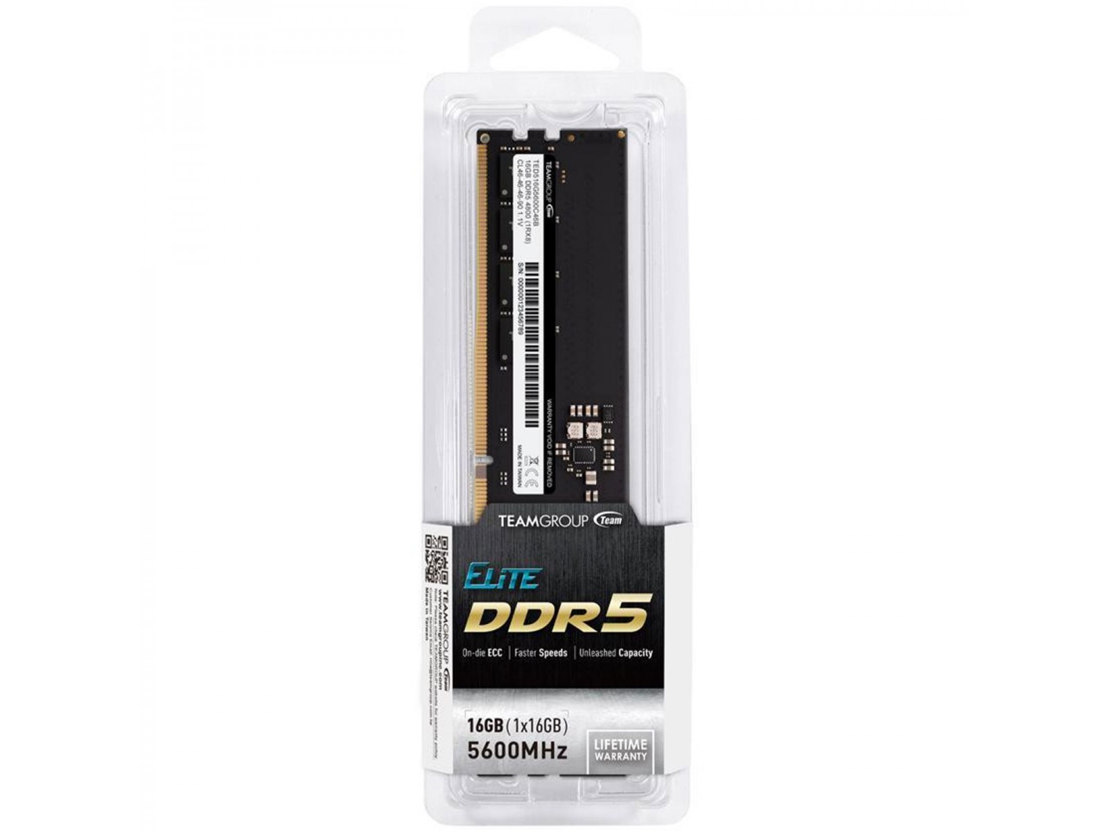TED516G5600C4601 Team Group Memoria RAM DDR5 16GB DIMM 5600 Mhz TED516G5600C4601