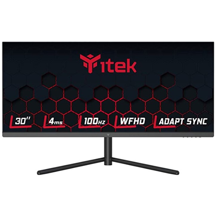 ITEK Monitor GGF 30", WFHD 2560x1080 UltraWide, VA, 100Hz, 21:9, 4ms OD, 2xHDMI, DP, Speaker, HDR Read, Adapt Sync