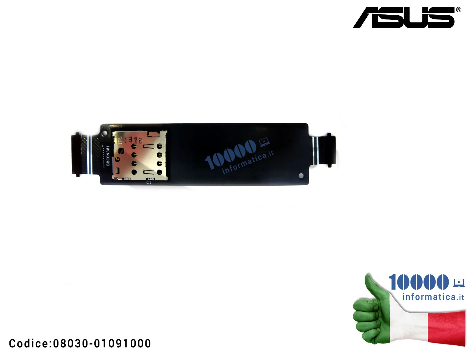 08030-01091000 Cavo Collegamento IO FPC R2.1A Connettore Lettore SIM ASUS ZenFone 5 A500CG (T00F)